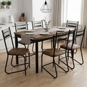 Ver imagem 2 de Conjunto de Mesa Sala de Jantar 6 Cadeiras Atlanta 1,36m