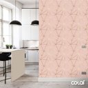 Ver imagem 5 de Papel De Parede Zara Rosê Fio Gold Ouro Auto Colante 18m