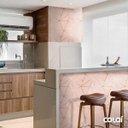 Ver imagem 2 de Papel De Parede Zara Rosê Fio Gold Ouro Auto Colante 18m