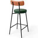 Ver imagem 7 de Kit 02 Banquetas Baixa Cozinha Sala Jantar Bancada Milão L02 Couríssimo Camel Verde - lyam decor