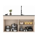 Ver imagem 4 de Balcão de Cozinha Gabinete Pia 120cm 2 Portas 1 Gaveta Suspenso Milano Multimóveis MP2414 Vanilla