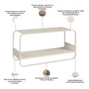 Ver imagem 4 de Banco Sapateira para Hall de Entrada 90cm Orgânico Industrial Alek A03 Off White - Lyam Decor