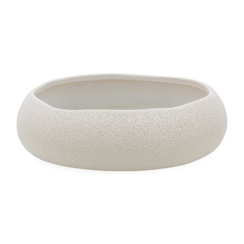 Centro de Mesa Decorativo em Cerâmica Branco 34cm 19276 Mart