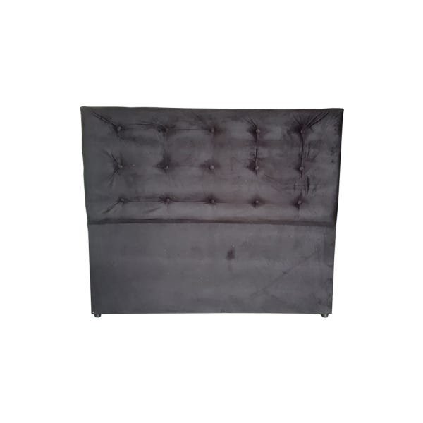 Cabeceira Casal Suede Preto - 3