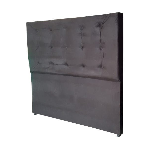 Cabeceira Casal Suede Preto - 2