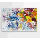 Ver imagem 1 de Quadro Abstração Multicolorida Tinta Acrílica Medidas 60x40 Cm Impressão Adesivo Fotográfico
