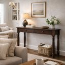 Ver imagem 1 de Aparador Mesinha Corredor Hall Entrada Madeira Maciça 100%:cafe