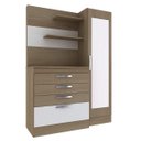 Ver imagem 1 de Cômoda com Espelho 1 Porta 4 Gavetas Co-322 Hecol Móveis