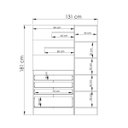 Ver imagem 2 de Cômoda com Espelho 1 Porta 4 Gavetas Co-322 Hecol Móveis