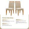 Conjunto com 4 Cadeiras Luanda Veludo Redenobre Cor:bege; - 3