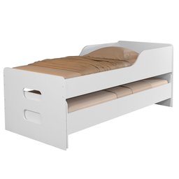 Bicama Solteiro Reforçada Adulto Infantil Quarto Compacto:branco - 2