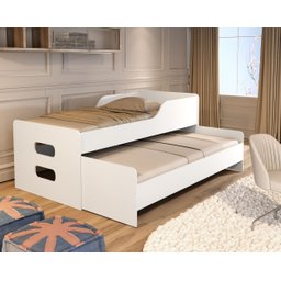 Bicama Solteiro Reforçada Adulto Infantil Quarto Compacto:branco - 3