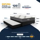 Ver imagem 6 de Bicama Box com Colchão Ortobom Airtech 100 D33 + Auxiliar de Espuma D28 Positanno Casal 138cm
