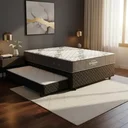 Ver imagem 1 de Bicama Box com Colchão Ortobom Airtech 100 D33 + Auxiliar de Espuma D28 Positanno Casal 138cm