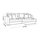 Ver imagem 7 de Sofá 3 Lugares Retrátil Reclinável para Sala de Estar 250cm Missouri K01 Veludo Bege - Lyam Decor