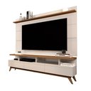 Ver imagem 2 de Rack com Painel Vivare Wood 1,80m Off White e Freijó para TV até 75 Polegadas