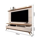 Ver imagem 4 de Rack com Painel Vivare Wood 1,80m Off White e Freijó para TV até 75 Polegadas