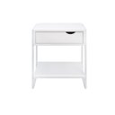 Ver imagem 4 de Mesa Cabeceira Casal 2und. Brancas Gaveta Nicho Apoio Quarto Minimalista