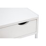 Mesa Cabeceira Casal 2und. Brancas Gaveta Nicho Apoio Quarto Minimalista - 3