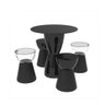 Conjunto Lounge - Mesa com 4 Bancos Cor Preto - 1