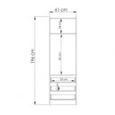 Ver imagem 2 de Guarda-Roupa de Bebê 2 Portas 3 Gavetas Rp-703 Baby Estrela Hecol Móveis