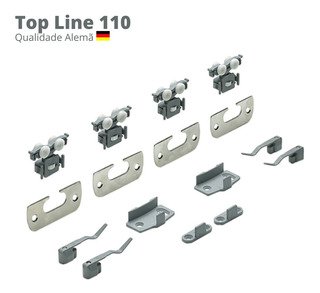 Sistema De Portas De Correr Tl 110 Hettich 2 Portas Sem Amortecimento - 3