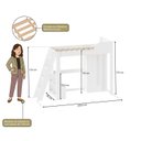 Ver imagem 3 de Cama Alta Beliche Office Infantil e Juvenil com Escrivaninha e Roupeiro Vivace Branco