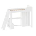 Ver imagem 2 de Cama Alta Beliche Office Infantil e Juvenil com Escrivaninha e Roupeiro Vivace Branco