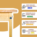 Ver imagem 3 de Jogo Mesa Jantar com 4 Cadeiras Madeira Vintage Mel Cozinha Clássico Retrô Compacta Reforçada