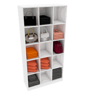 ARMÁRIO COLMEIA COMÉRCIO M20.2020B (CLOSET, LOJA, ORGANIZA) MUNDI MOVEIS Branco