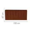 Ver imagem 2 de Painel Estofada Kiara 100cm Solteiro Box Quarto Suede Terracota Telha - Gat Magazine