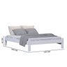 Cama Japonesa Queen Size Madeira Maciça Branco Nemargi - 2