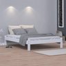 Cama Japonesa Queen Size Madeira Maciça Branco Nemargi - 1