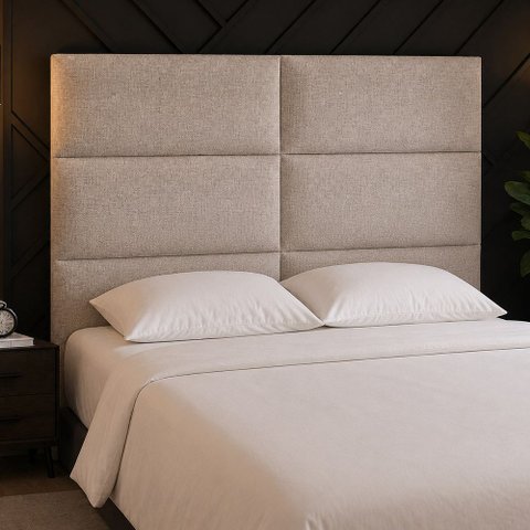 Cabeceira para Cama Box Queen 160cm Clypea Linho Bege - Sallar Home