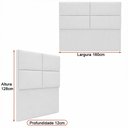 Ver imagem 2 de Cabeceira para Cama Box Queen 160cm Clypea Linho Bege - Sallar Home