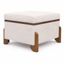 Ver imagem 3 de Puff Recamier Baú Versallies 50 Cm para Sala Quarto Bouclé