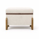 Ver imagem 4 de Puff Recamier Baú Versallies 50 Cm para Sala Quarto Bouclé