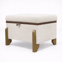 Ver imagem 2 de Puff Recamier Baú Versallies 50 Cm para Sala Quarto Bouclé