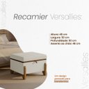 Ver imagem 7 de Puff Recamier Baú Versallies 50 Cm para Sala Quarto Bouclé