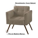 Ver imagem 2 de Poltrona Decorativa Bia Couro Bege 66