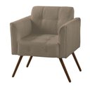 Ver imagem 1 de Poltrona Decorativa Bia Couro Bege 66