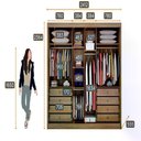 Ver imagem 5 de Guarda Roupa Diamond 3 Portas 8 Gavetas 3 Espelhos Cor:cumaru