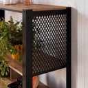 Ver imagem 2 de Aparador Telado 134cm em Metal Estilo Industrial com 2 Nichos P1021 Mel