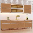 Ver imagem 1 de Cozinha Completa Modulada Tuboarte Maite 100% Mdf com 2 Balcão Pequeno 10 Portas 4 Gavetas