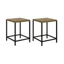 Ver imagem 1 de Kit Industrial com 2 Banquetas Baixas - Carvalho/Preto