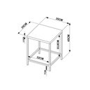 Ver imagem 4 de Kit Industrial com 2 Banquetas Baixas - Carvalho/Preto