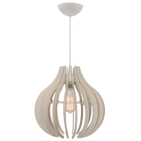 Kit 3 Pendente Lótus Poptem Mármore Lustre Luminária 30cm Sala