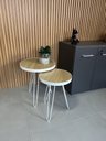 Ver imagem 1 de Conjunto Mesa Lateral Siena Freijo BELI HOUSE Branco
