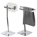 Ver imagem 2 de Porta Papel Higiênico de Chão Inox e Toalha Lavabo Oslo.s