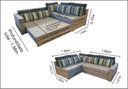 Ver imagem 5 de Sofá de Canto SFC_MM 07 Com Mola Ensacada que se Transforma em Sofá Cama de Casal Resistente e Confo